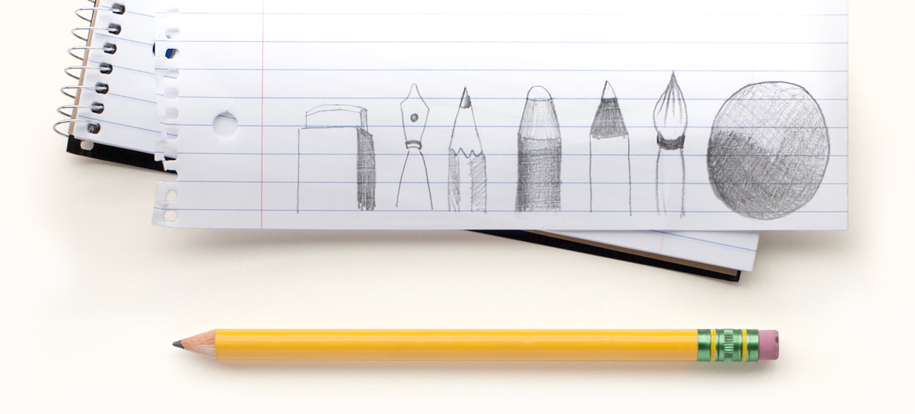 a pencil drawing of the 53 products